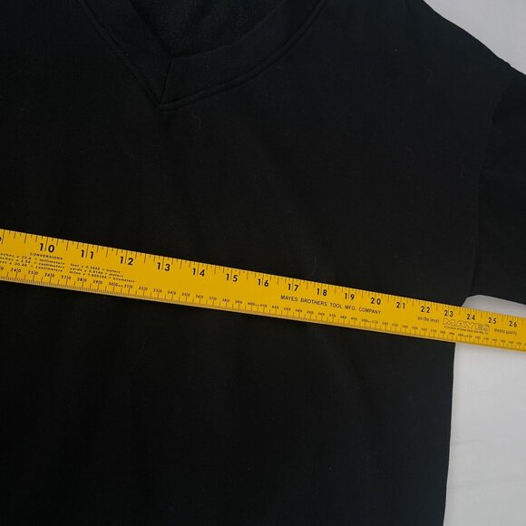 GAP V-Neck Oversized Long Sleeve Pullover Sweatshirt Comfy Black Women's M - Picture 5 of 10